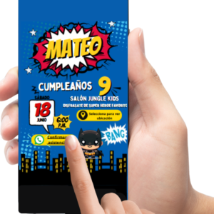 Invitación Super Héroes